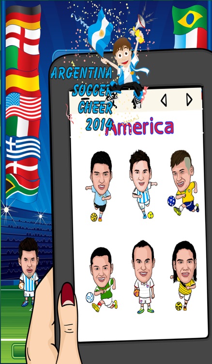 Argentina World Soccer Cheer 2014 - Latinoamérica Foto Fútbol Argentino Sticker Booth Frames in Braziil screenshot-3