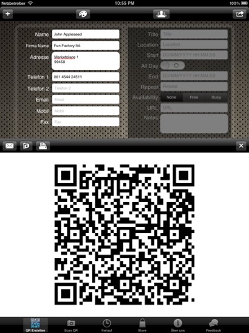 QR Code Generate iPad Edition screenshot 2