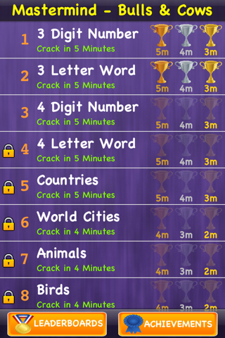 Guess the Code - Best Free Mastermind / Bulls and Cows Words Games screenshot 3