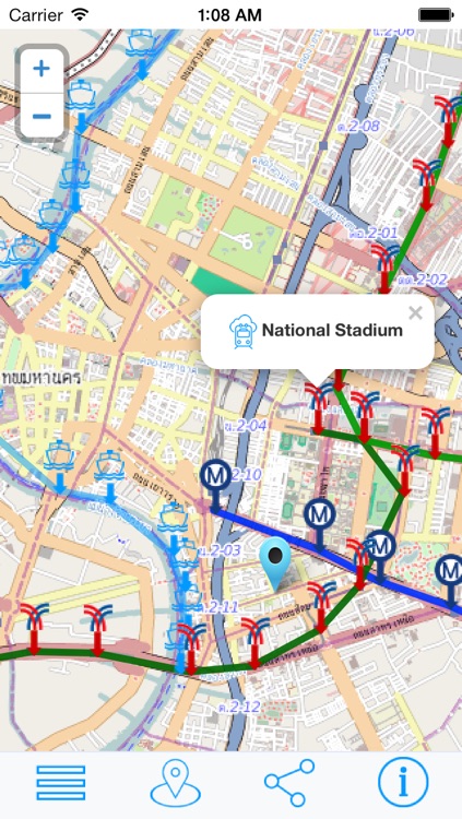 Bangkok Metro Map Transport - Sky train and Boat