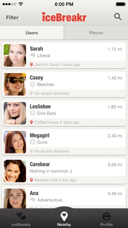 IceBreakr - Dating & Similar Interests Nearby
