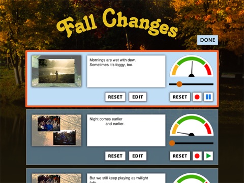 Fall Changes - Learn about how nature changes during the autumn season in this book with words and photographs by Ellen Senisi ("Lite" version by Auryn Apps) screenshot 4