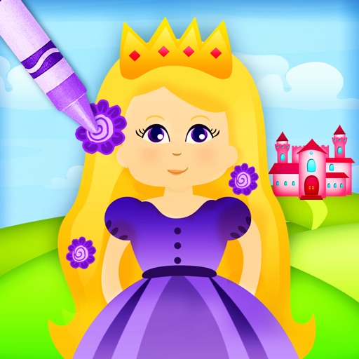 Doodle Fun for Girls - Draw Play & Color with Princesses Fairies Magic Fairy Tale Mermaids Palaces Gardens and Flowers in a Fun Creative Game for Preschool Kindergarten Grade 1 2 3 and 4 Kids Icon