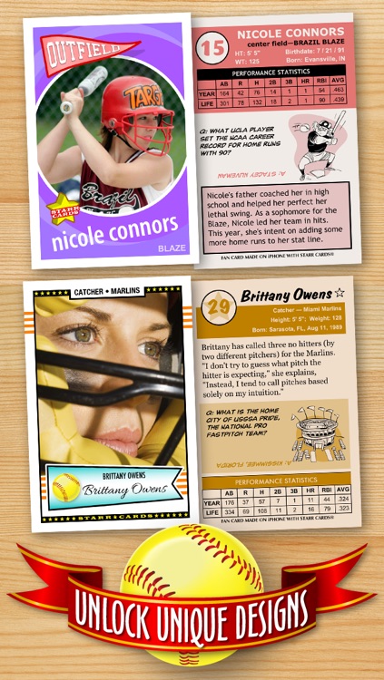 Softball Card Maker - Make Your Own Custom Softball Cards with Starr Cards