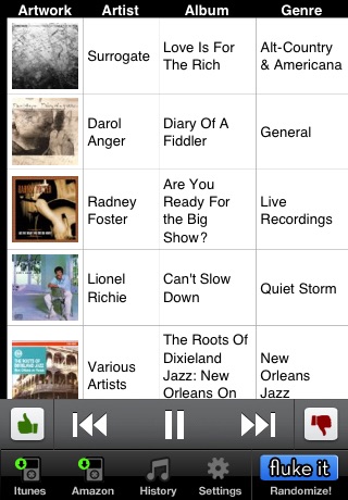 fluke music - random tune finder screenshot 3