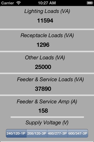 Electrical Code Load Calculator screenshot 2