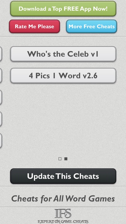 Cheats for 4 Pics 1 Word & Other Word Games