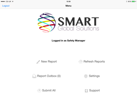 Screenshot of SMART Manager App