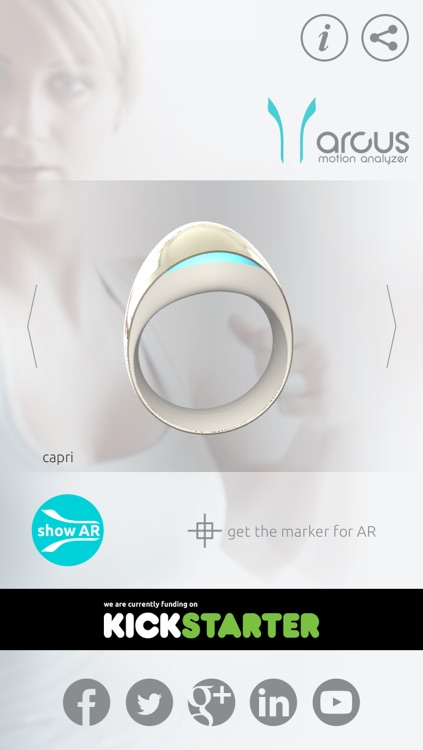 ARcus - The Arcus Motion ring 3D Augmented Reality application.