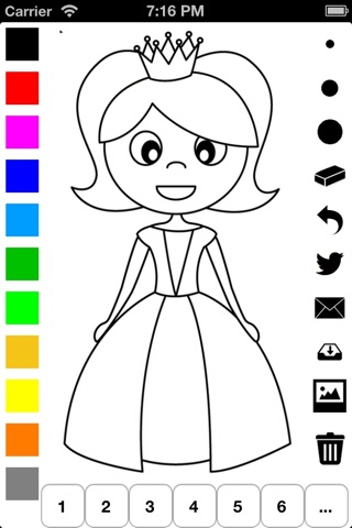Royal Coloring Book for Girls: Learn to color a princess, castle, frog, horse buggy and more screenshot 2