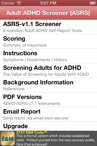 ADULT ADHD Screener screenshot 3