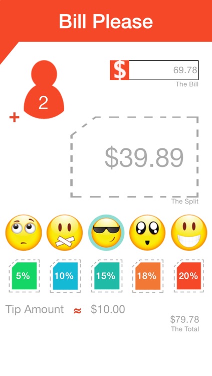 Bill Please - A simple way to calculate your tip and split your bill amongst friends for free!