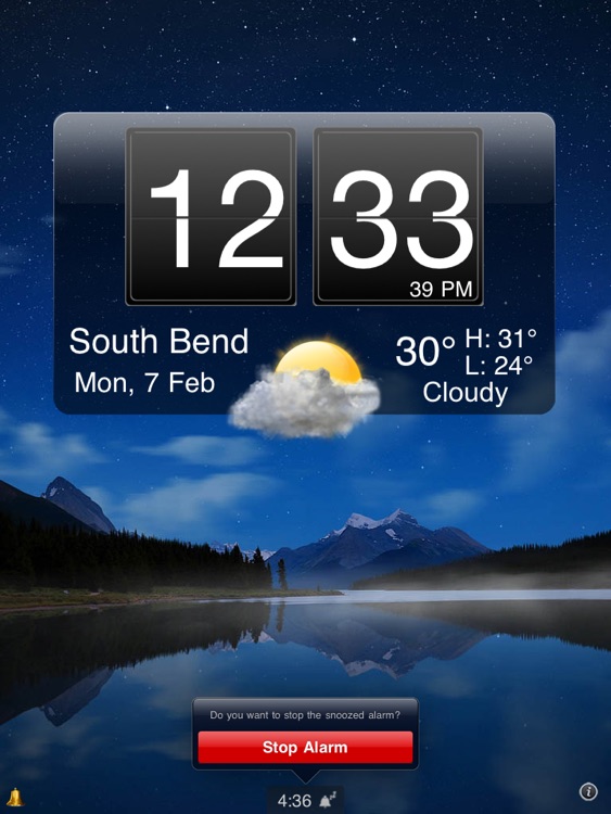 Nightstand Central for iPad Free - Alarm Clock with Weather and Photo Wallpapers