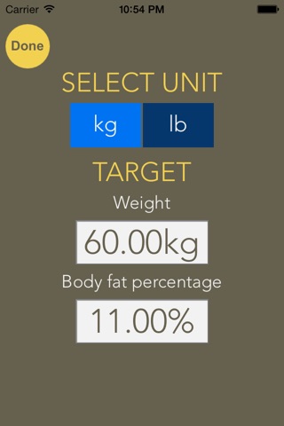 WeightRecord screenshot 2
