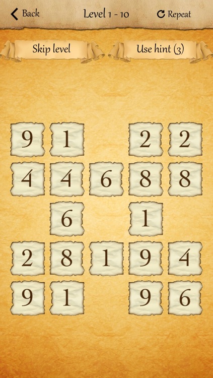 Numbers Game - doodle logic quiz. Addictive number match puzzle