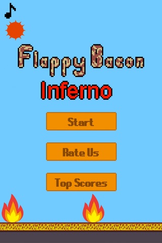 A Flappy Bacon Inferno - when pigs fly screenshot 2