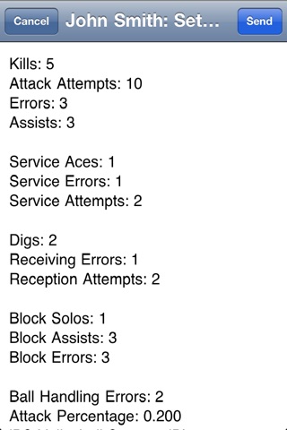 iPS Volleyball Stats screenshot 2