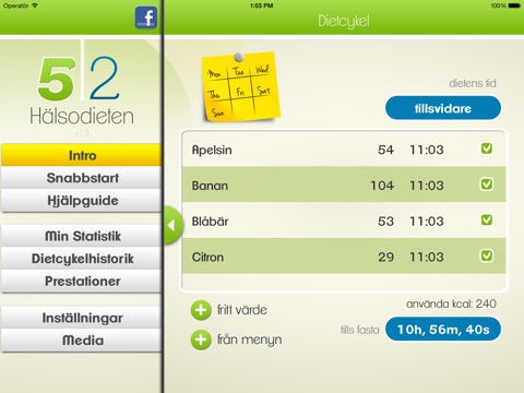 5:2 Health Diet App for iPad screenshot 3