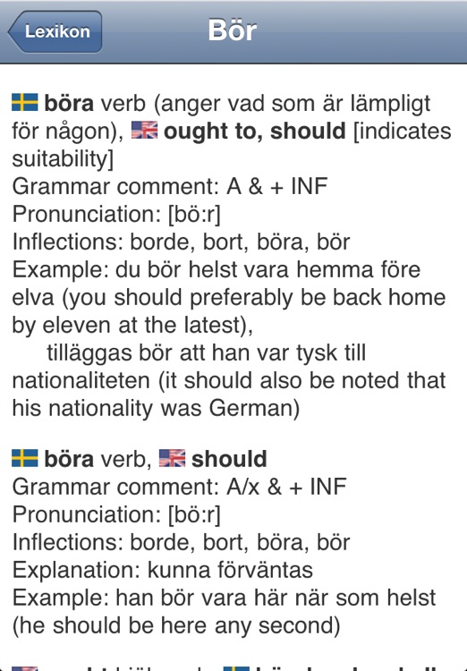 Lexikon Swedish - English Dictionary