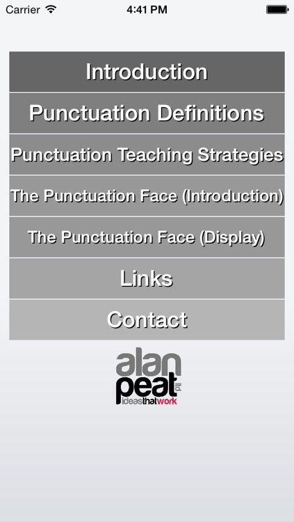 The Alan Peat Pocket Punctuation App