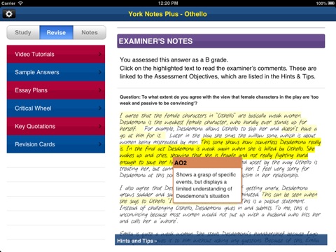 Othello York Notes AS and A2 for iPad screenshot 4