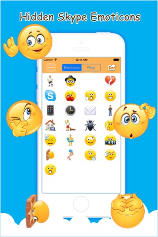 Hidden Emoticon Sticker Secret Smileys for Skype Lite screenshot 2