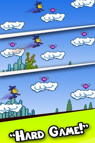 Hoppy Wizard Bird - Tiny Frog Jump-ing The Flappy Way screenshot 2