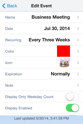 Holiday Countdown - w/Recurring Calendar Events screenshot 2