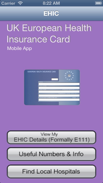 European Health Insurance Card Mobile App