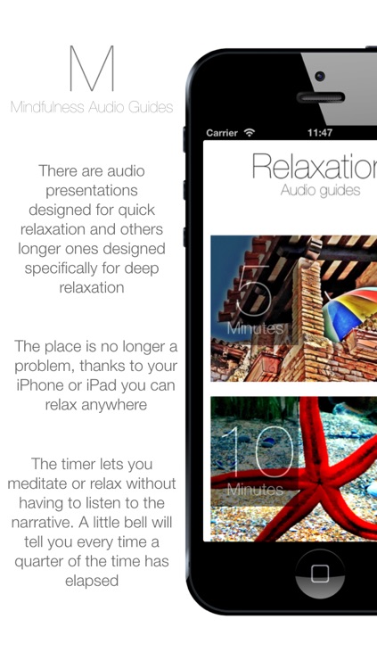 Relaxation App - Guided relaxation techniques using mindfulness and meditation