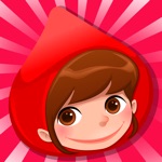 Game for children about little red riding hood Games and puzzles for kindergarten, preschool or nursery school. Learn with girl, red cape, basket, wolf, grandmother, hunter in the forest