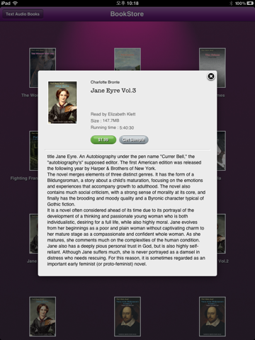 Text Audio Books iPad edition screenshot 3