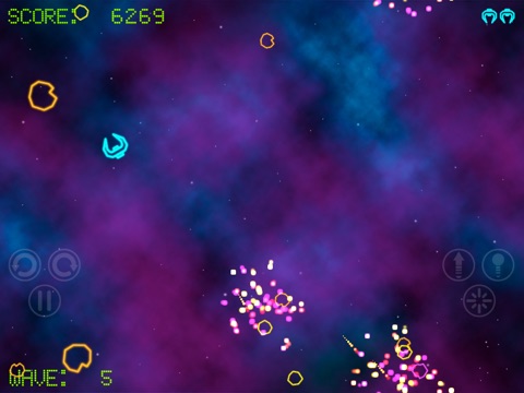 Neon-Asteroid Blaster! FREE screenshot 2