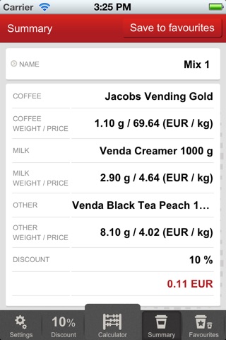 AG FOODS Vending Calculator screenshot 4