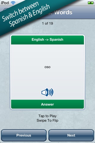 Spanish in a Flash – Learn Quick with Easy Speak & Talk Flashcards! screenshot 2