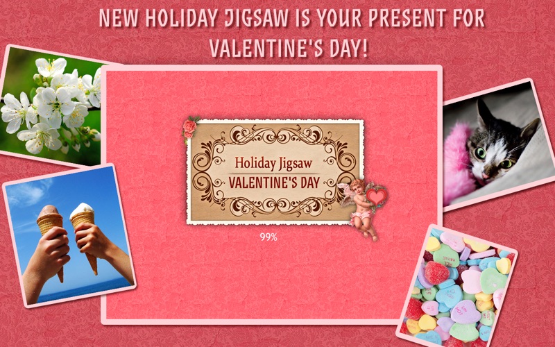 Holiday Jigsaw. Valentine's day thumbnail 1