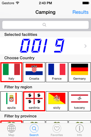 Camping Guide Italy & Europe 2014 i3F screenshot 2
