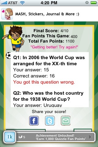 World Soccer Quizzle™ - Sports Trivia screenshot 4