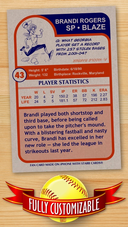 Softball Card Maker - Make Your Own Custom Softball Cards with Starr Cards