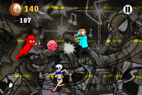 A Agent Gentleman Ninja vs Parody Subway Monsters of Chaos - Escape of the Comic Dark Attacks FREE screenshot 3