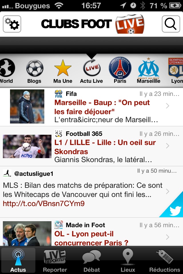 Clubs Foot Live - L'actu du football en temps réel screenshot 2