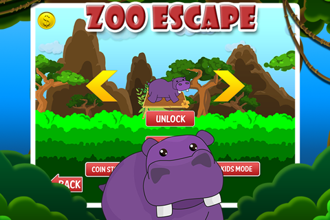 Baby Hippo Cute Zoo Escape - Animal Running game for boys and Girls screenshot 2