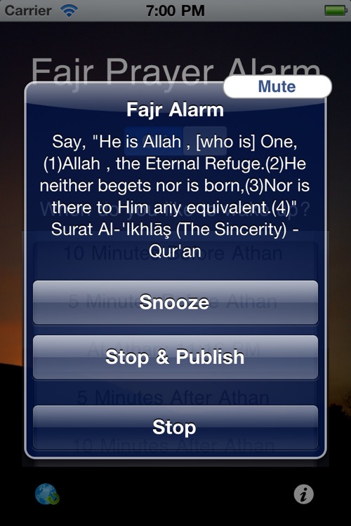 منبه صلاة الفجر Fajr Alarm - Year round Dawn time calculator and muslim prayer clock for the "four seasons" screenshot-3