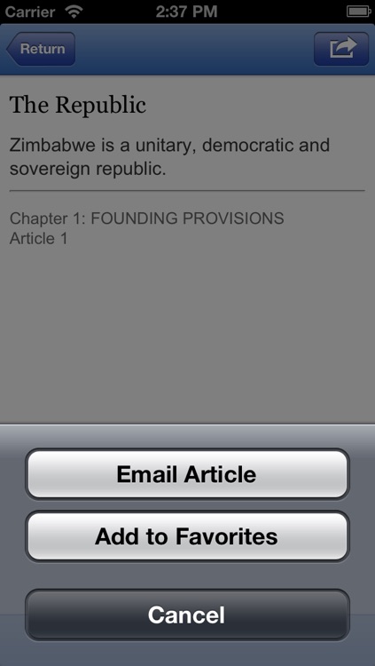 Zimbabwe Constitution