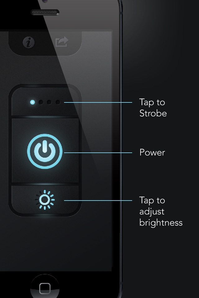 myLite LED Flashlight & Strobe Light for iPhone and iPod - Free screenshot 3