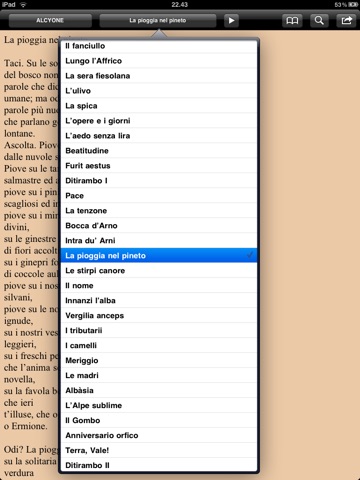 D’Annunzio: Opere poetiche for iPad screenshot 2