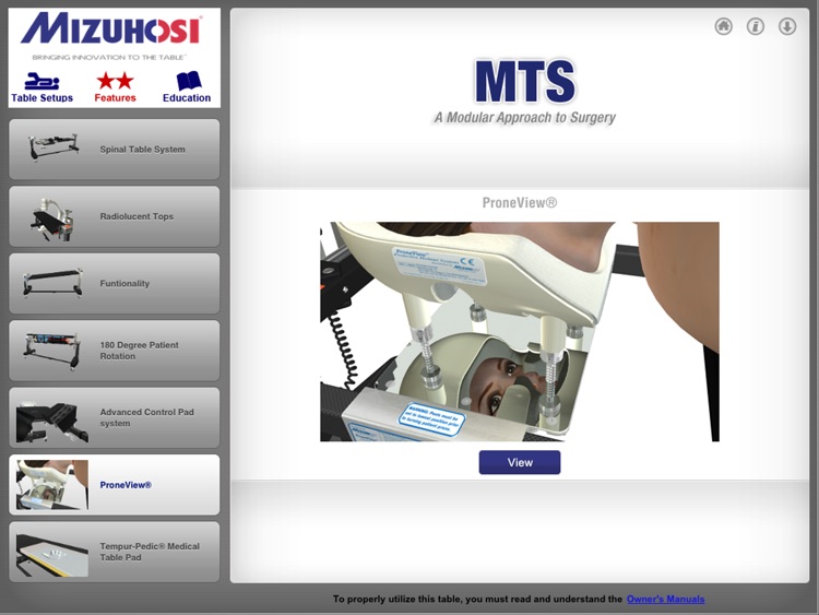 Mizuho® OSI Modular Table System screenshot-3