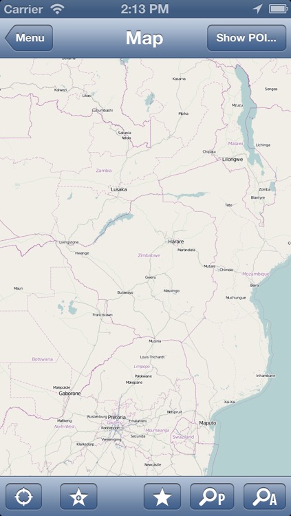 Zimbabwe Offline Map - PLACE STARS