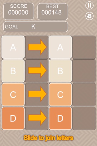2048 Alphabet Version - Join ABC-DEF Like Numbers screenshot 2