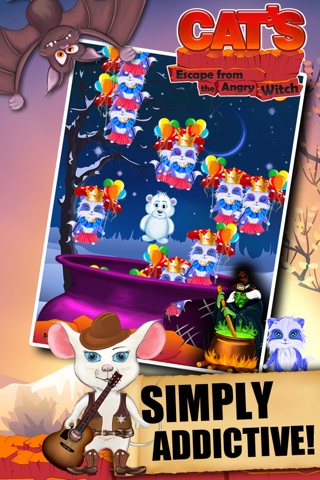 Cat's Escape from the Angry Witch ~ A Funny Interactive Free Game for the Hole Family screenshot 3